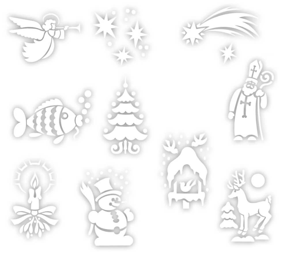 Sníh ve spreji se šablonami