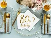 Papírové ubrousky 80. narozeniny