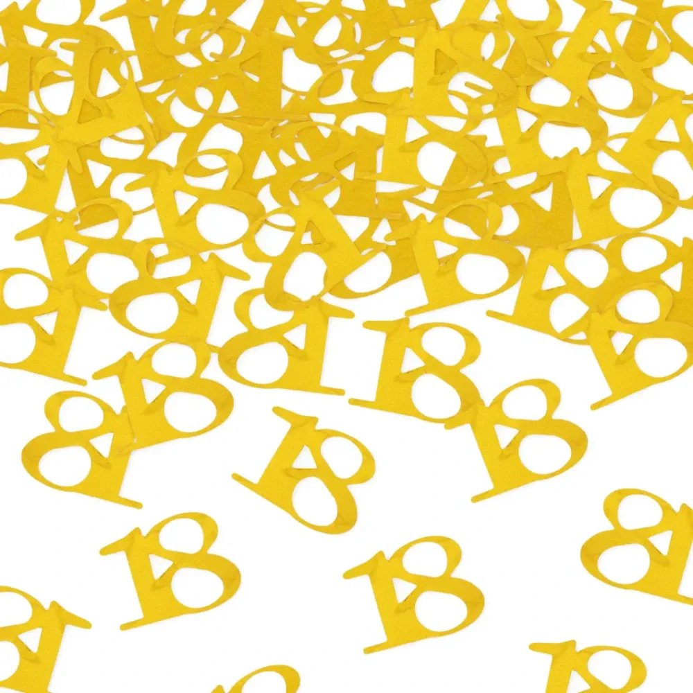 Vystřelovací konfety zlaté 18. narozeniny - 40 cm