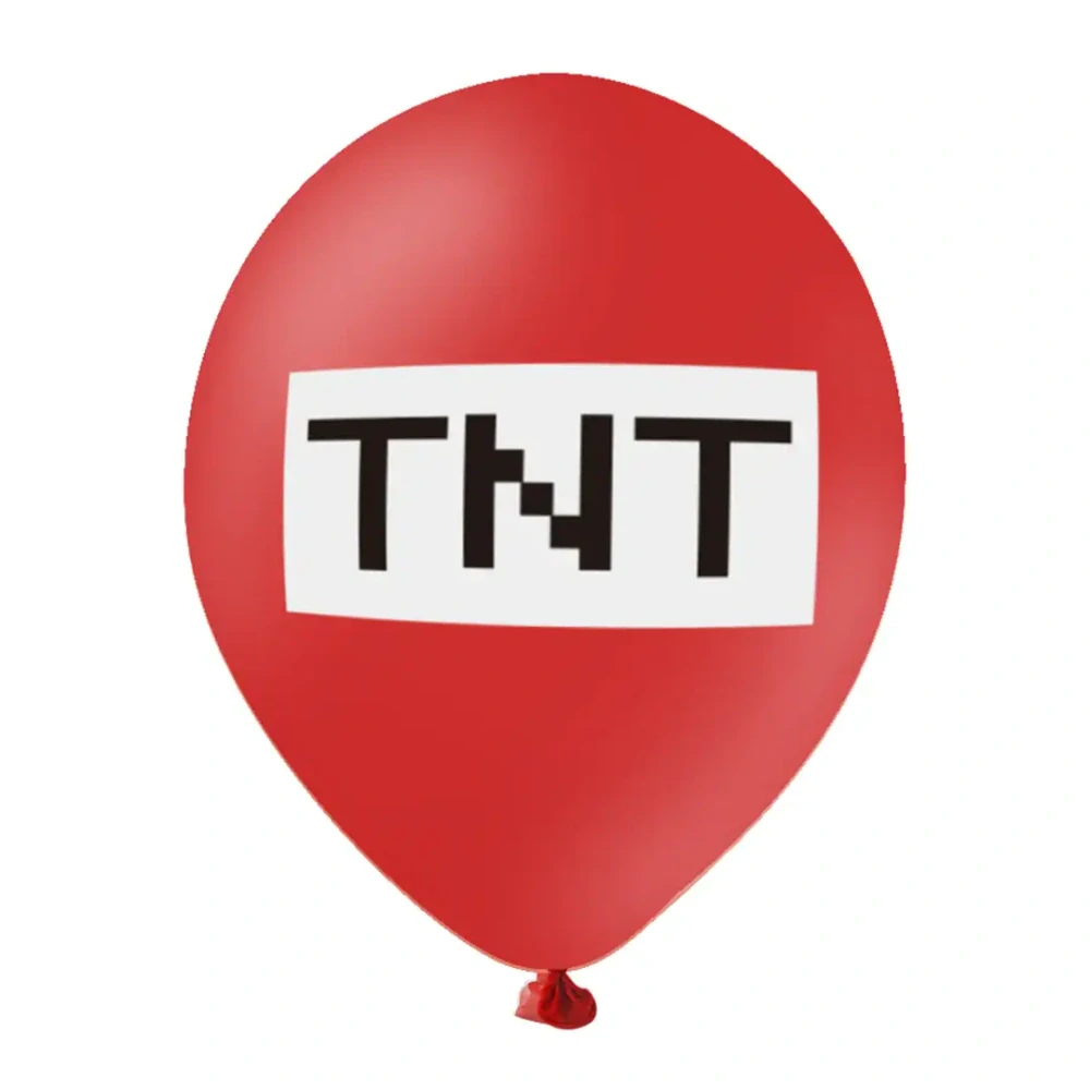 Latexové balonky TNT Minecraft - 12 ks