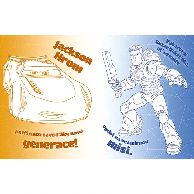 Omalovánky s tetováním Disney pohádky chlapecké 100ks