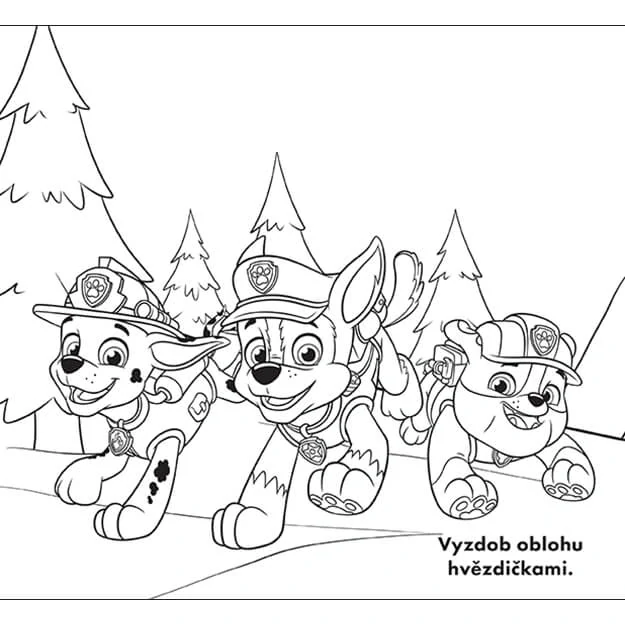 Razítkovánky - omalovánky s razítky Tlapková Patrola