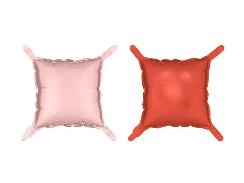 Nafukovací pozadí do fotokoutku čtverec červená-rosegold 35 x 35 cm - 4 ks