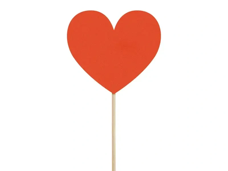 Napichovátka červená srdíčka 6 ks