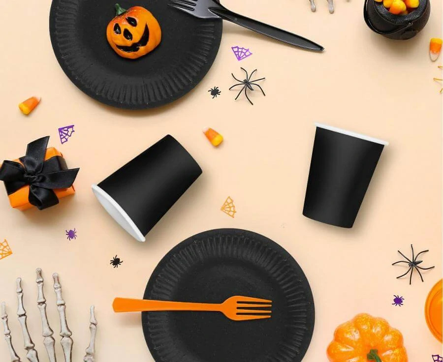 Papírové kelímky černé 250 ml - 6 ks