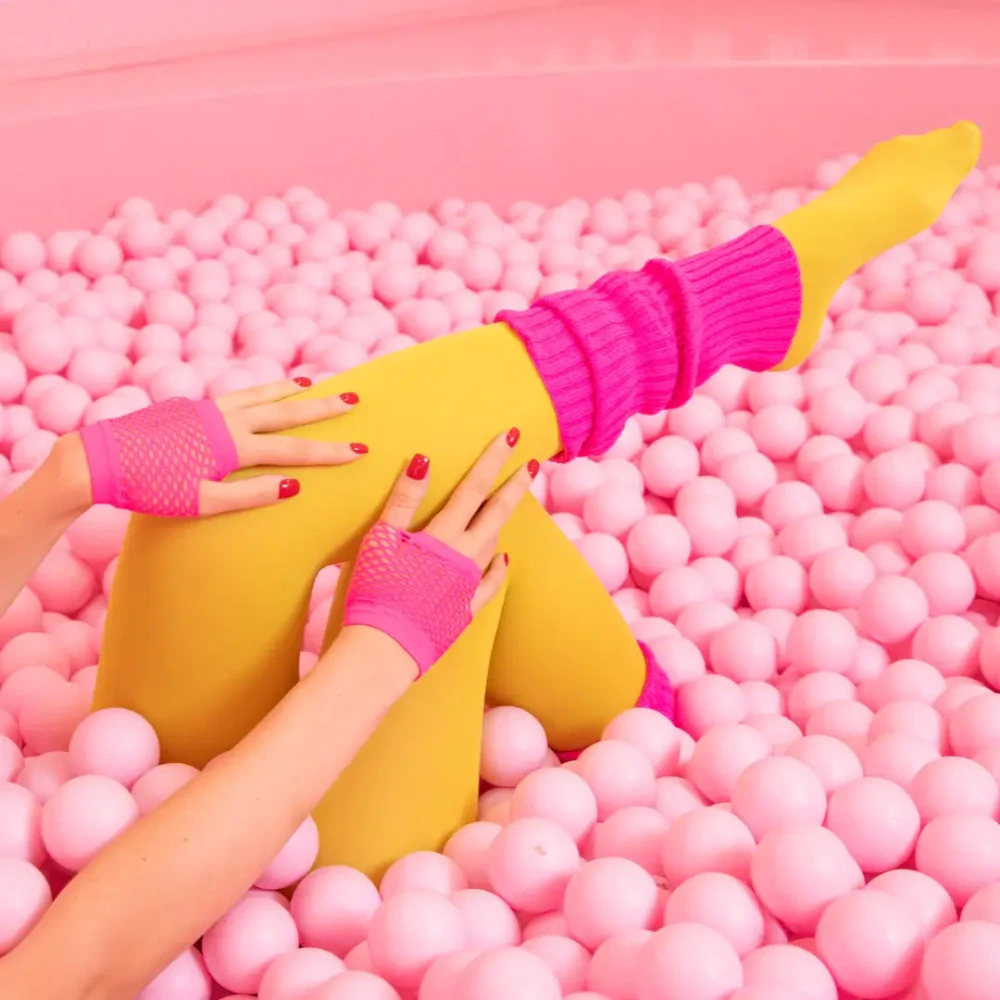 Retro neonové návleky - růžové