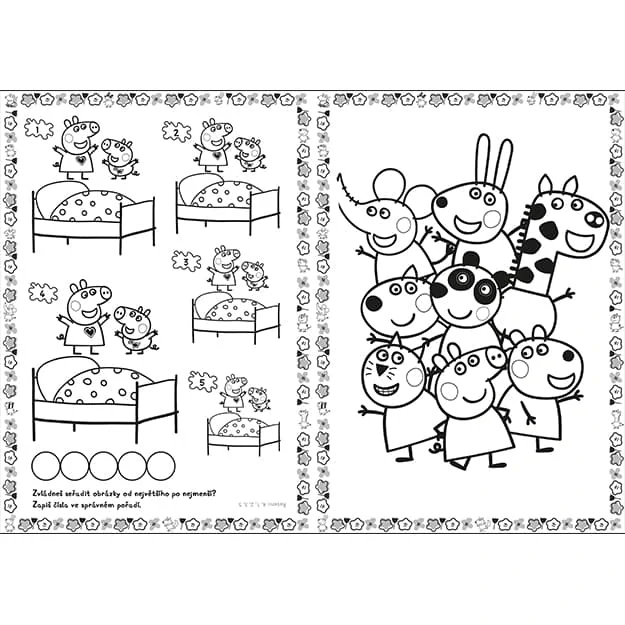 Omalovánky se samolepkami Prasátko Peppa