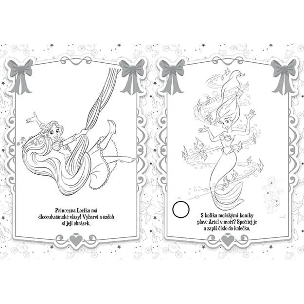 Omalovánky se samolepkami Disney Princezny