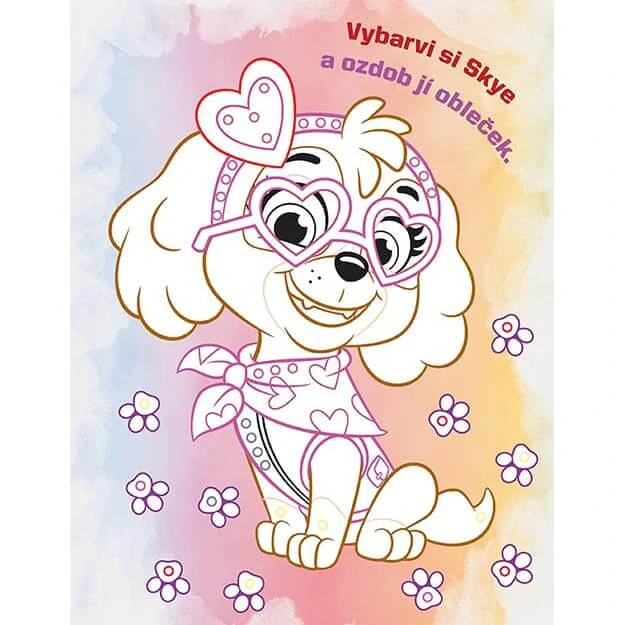 Omalovánky s kamínky Tlapková patrola - Skye
