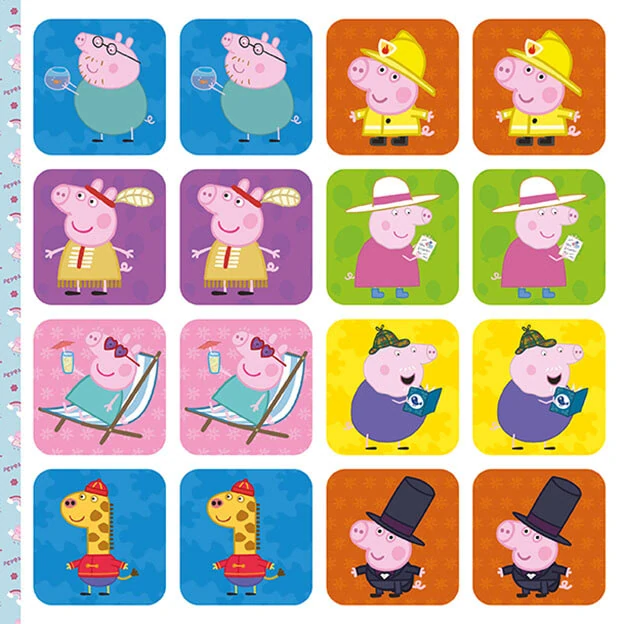 Pexeso v sešitu Prasátko Peppa