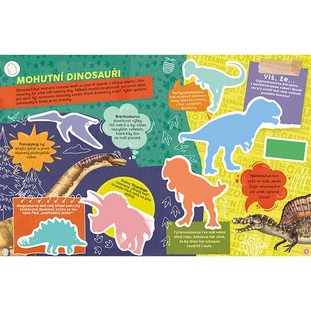 Naučná samolepková knížka Dinosauři