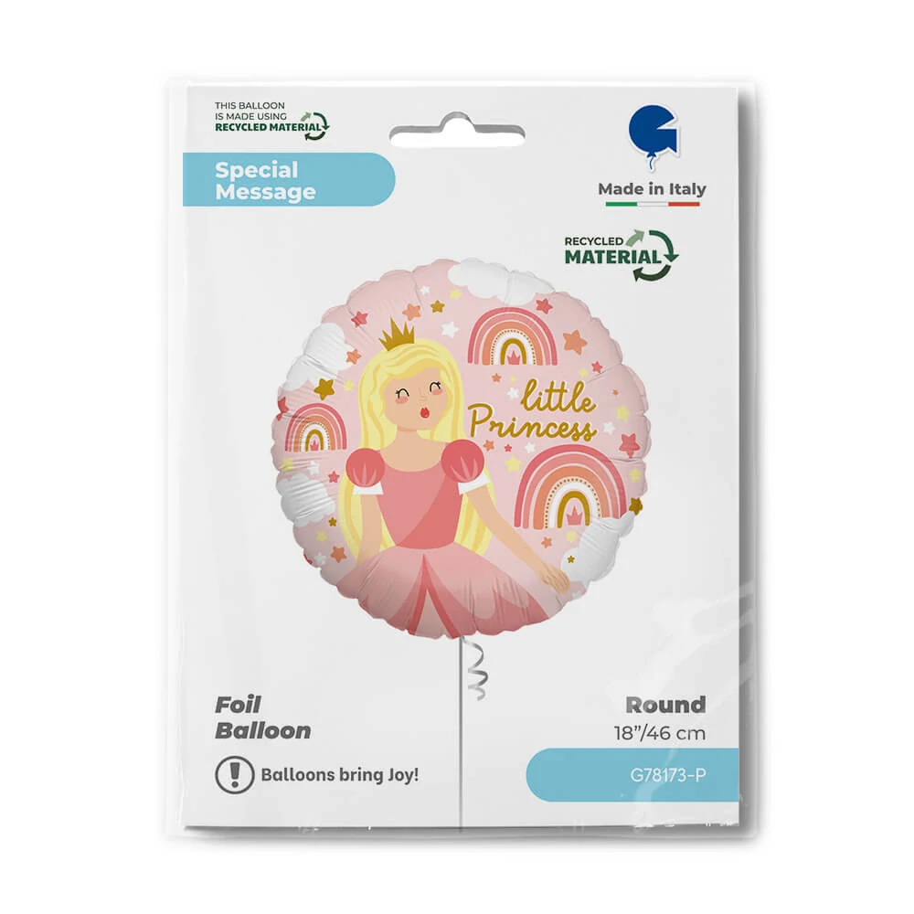 Foliový balonek kulatý Princezna 46 cm