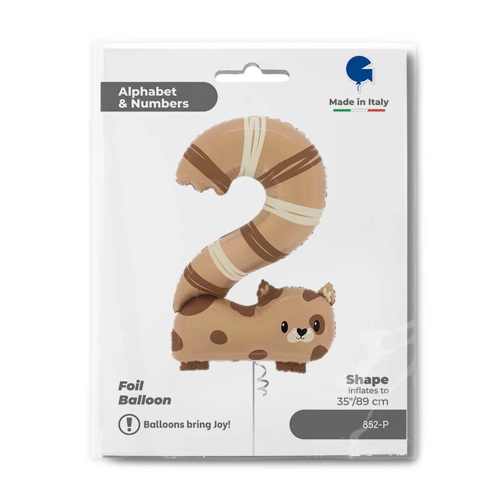 Foliová číslice - Puppyloons 2 kočička - 89 cm