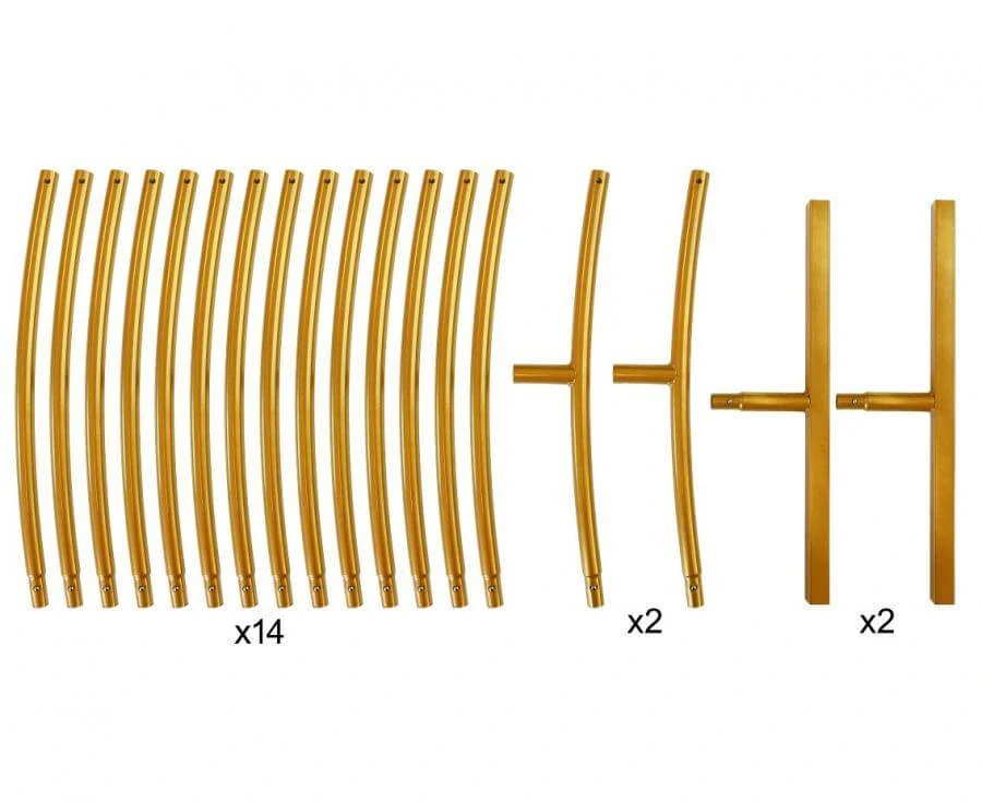 Dekorační stojan zlatý kruh 2m