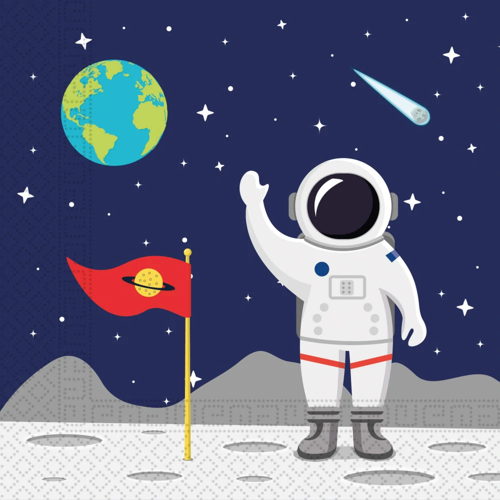 Papírové party ubrousky Vesmír 33 x 33 cm 20 ks