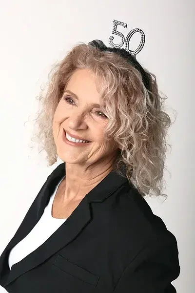 Čelenka s volánky 50. narozeniny - černá