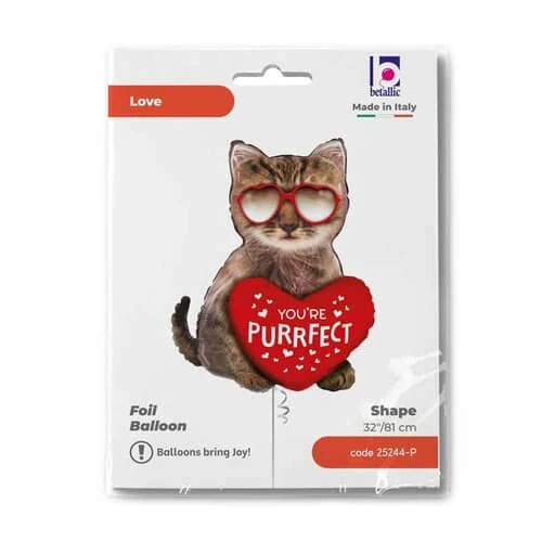 Fóliový balónek Kočka You're Purrfect 81 cm 
