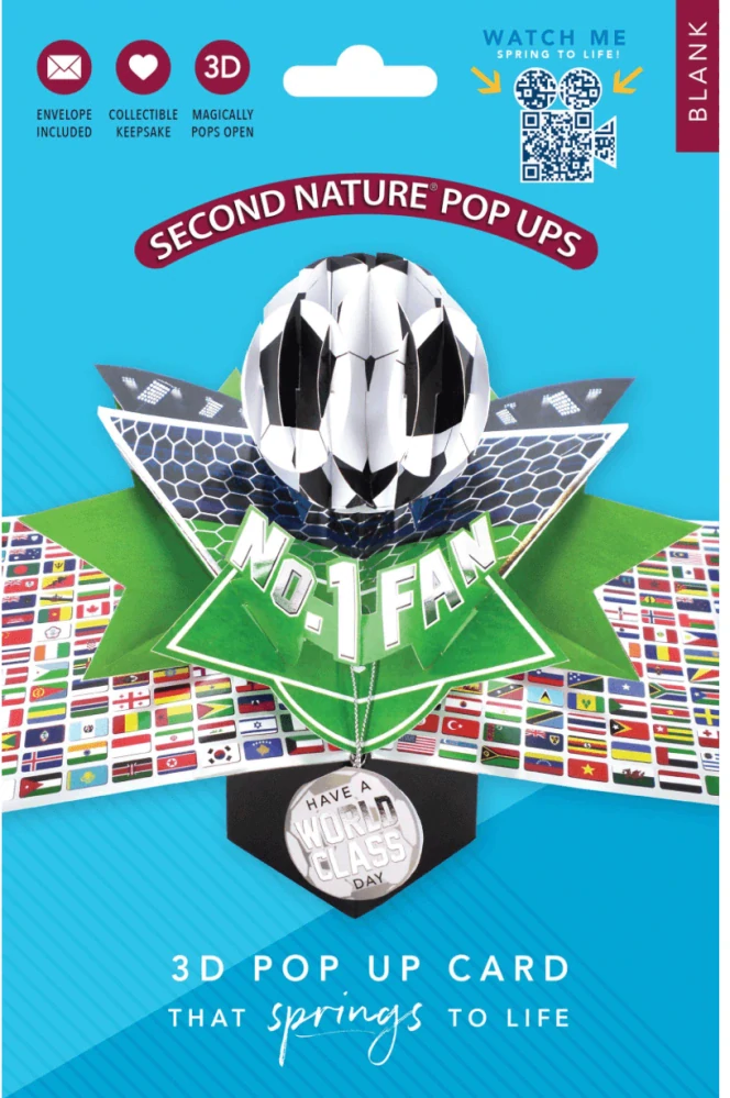 Narozeninové 3D přání Pop Up fotbal