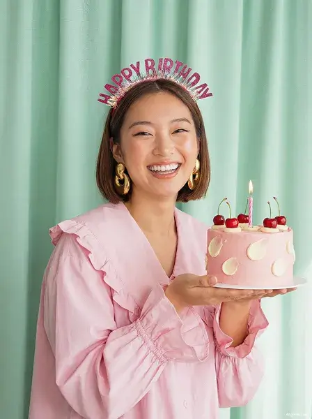 Narozeninová čelenka Happy Birthday růžová