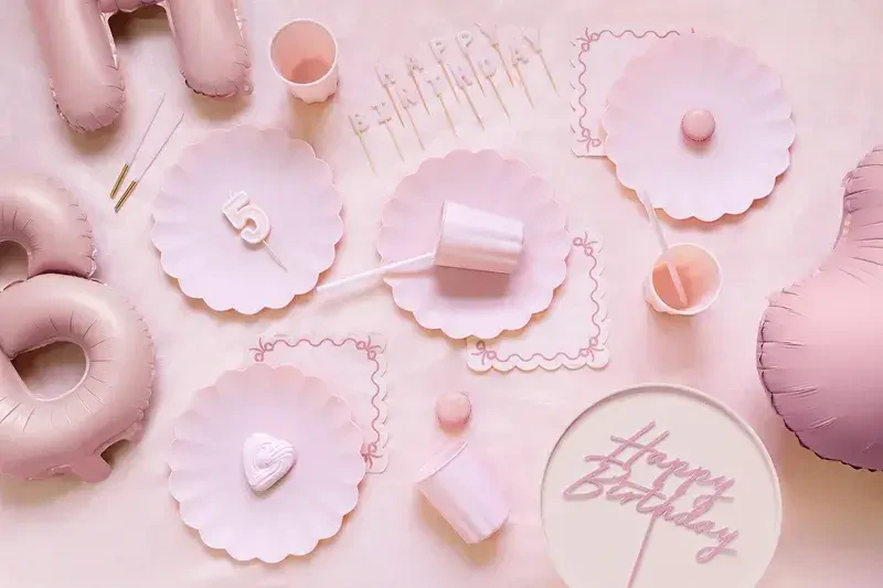 Zápich na dort Happy birthday růžový