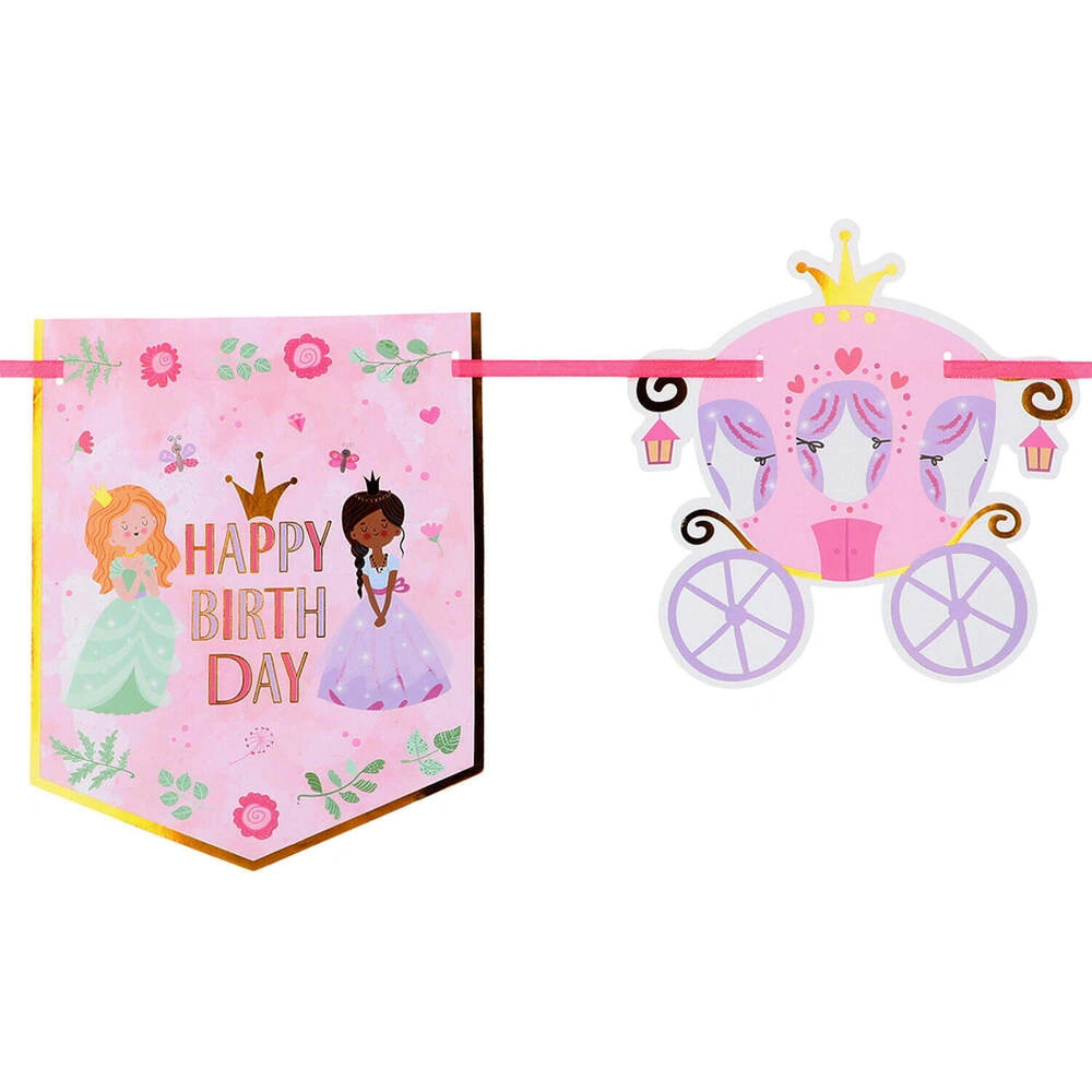 Vlaječková girlanda Princeznovský den 6m