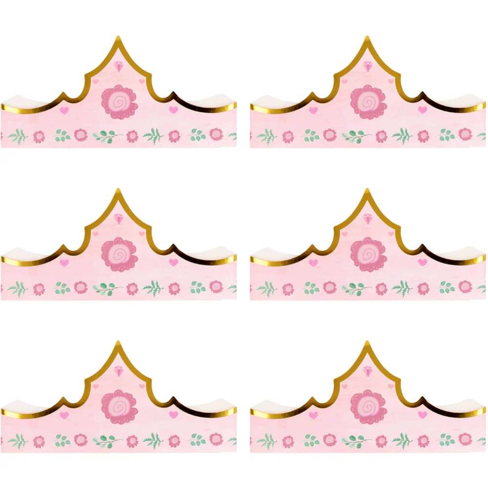 Papírové korunky Princeznovský den 6ks