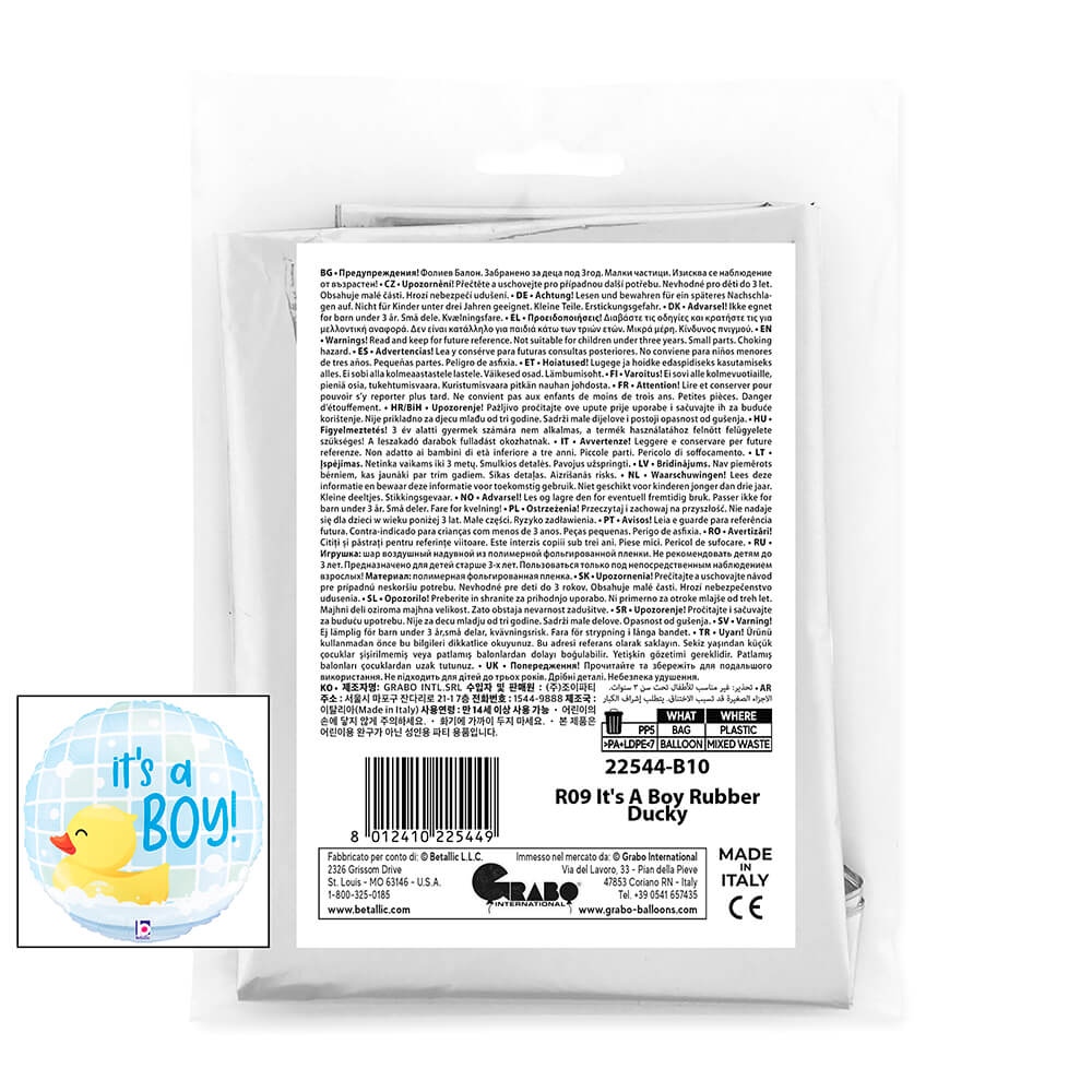 Foliový balonek kulatý Iťs a boy 46 cm