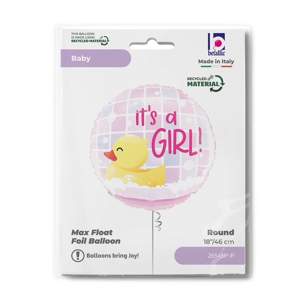 Fóliový balónek kulatý Its a Girl 46 cm