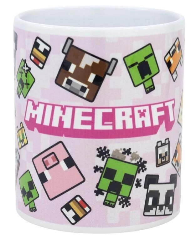 Hrnek Minecraft růžový - keramický