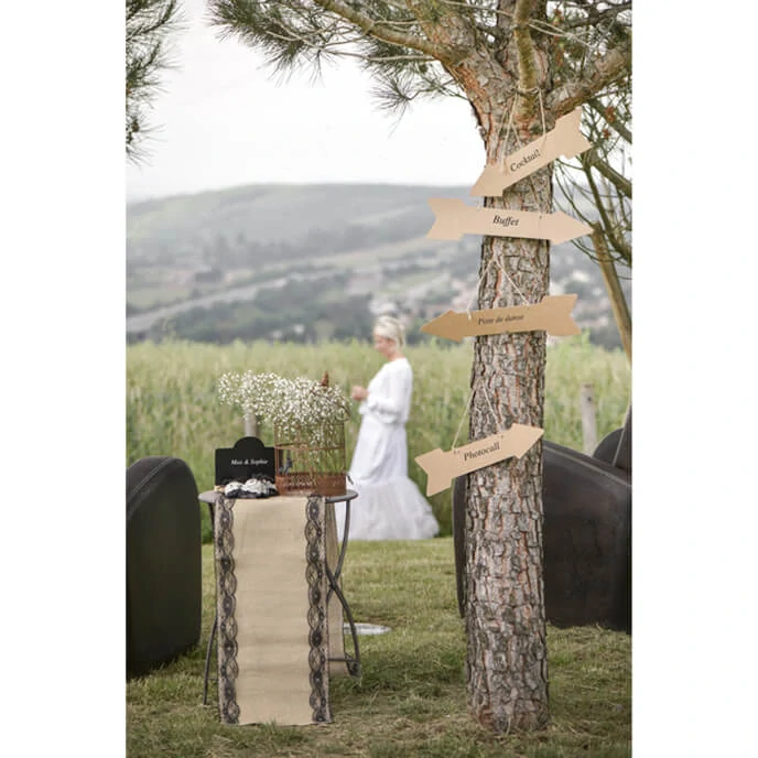 Kartonová šipka kraft 43 cm