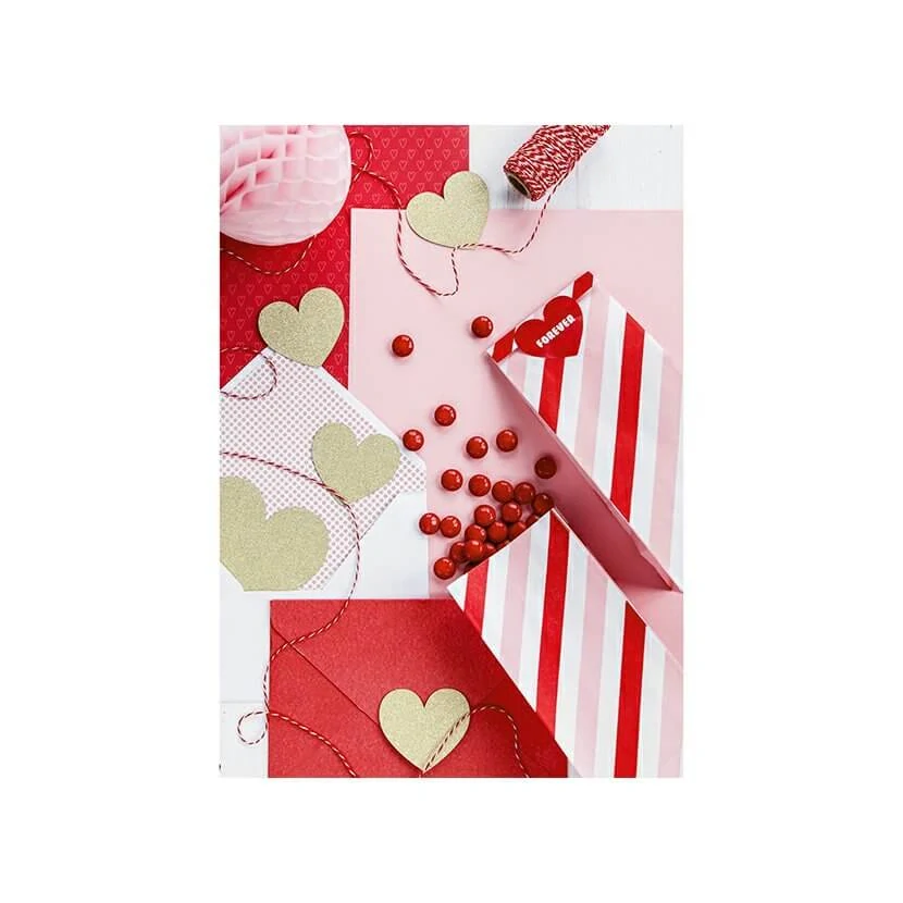 Dekorační provázek červeno-bílý 50 m