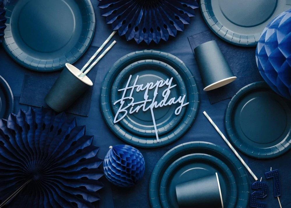 Papírové talíře tmavě modré 23 cm 6 ks