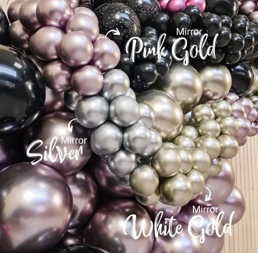 Dekorační balonky chromové stříbrné 30 cm/12" 50 ks
