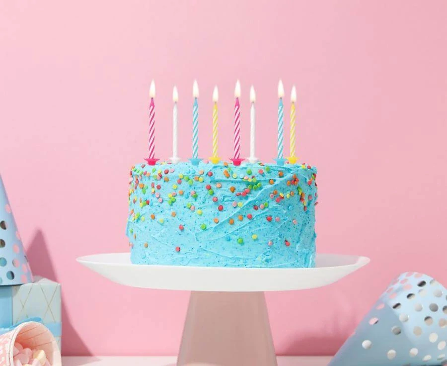 Dortové svíčky s barevnými držátky spirály - 24 ks