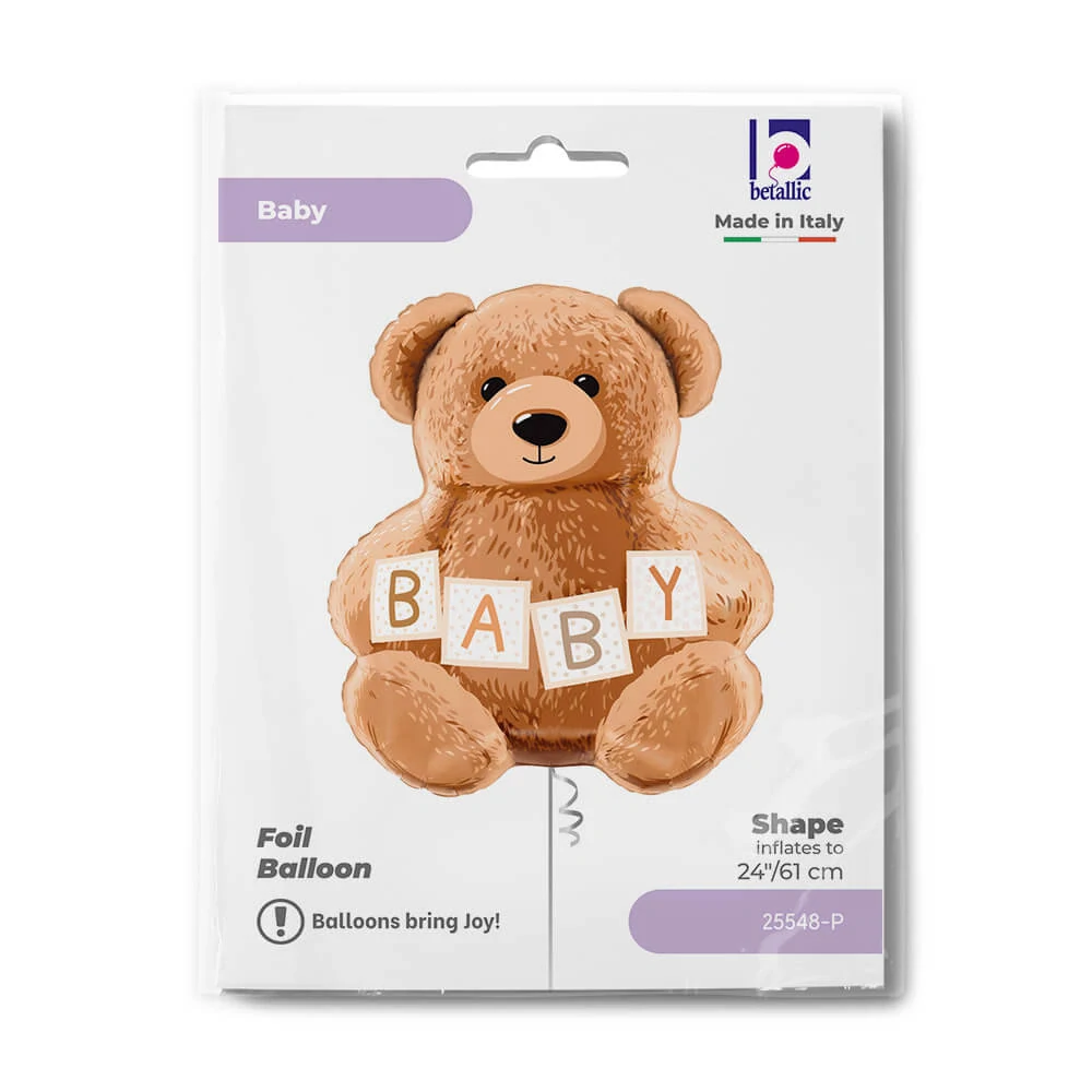 Fóliový balonek Medvídek s nápisem Baby 61 cm