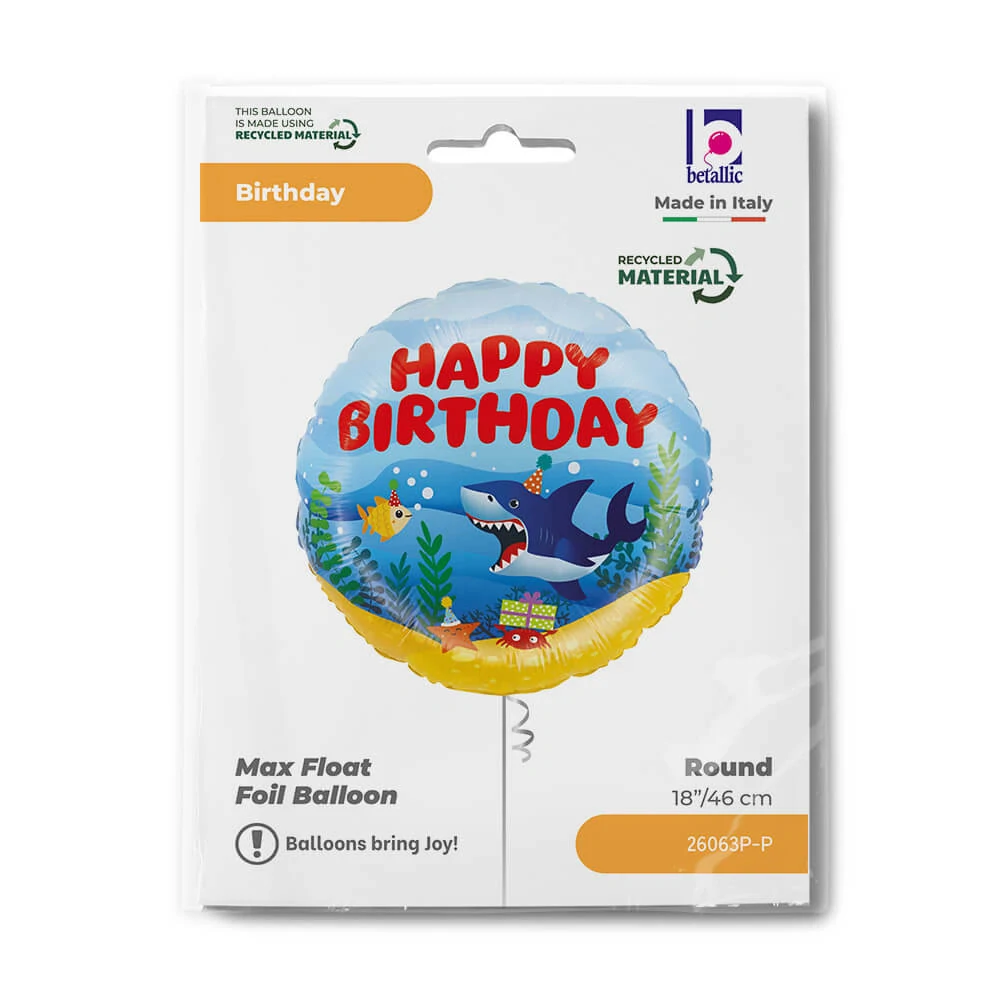 Fóliový balonek Mořský svět Happy Birthday 46 cm