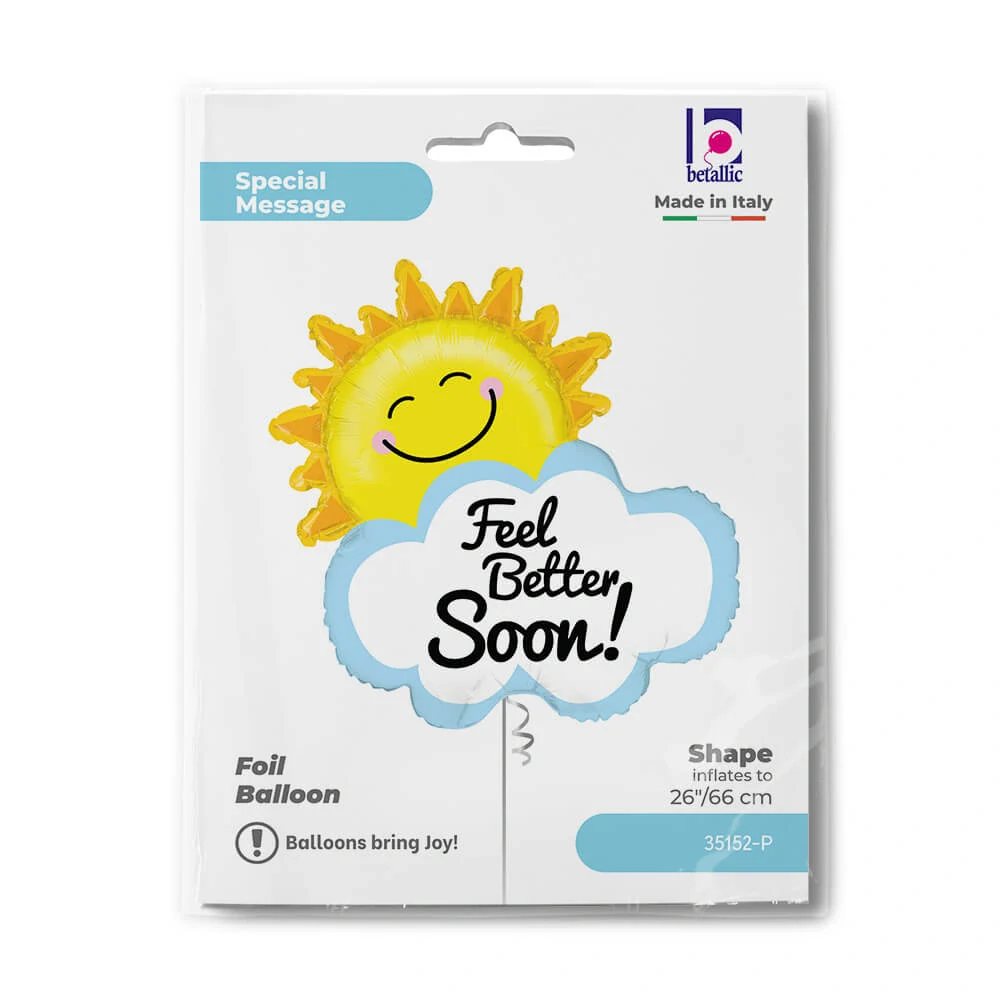 Fóliový balonek Slunce Feel Better Soon 66 cm