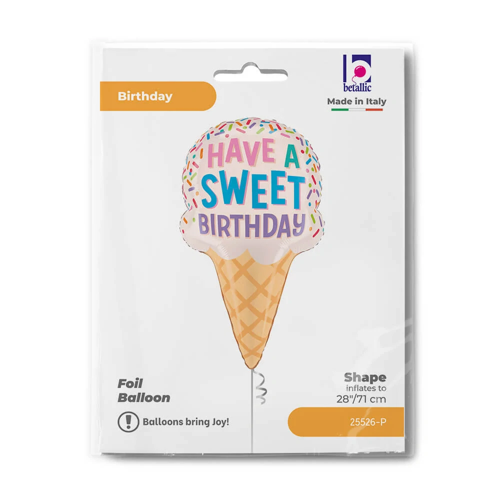 Fóliový balonek Zmrzlina Have a Sweet Birthday 71 cm