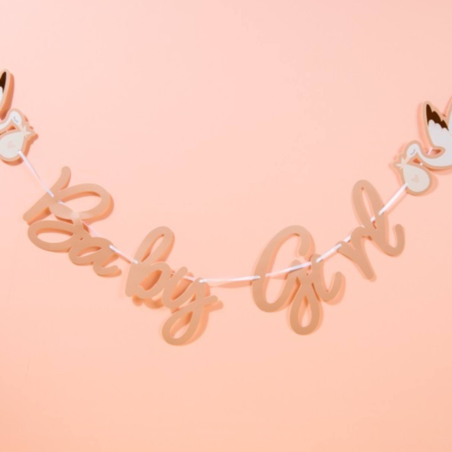  Závěsný baner Baby Girl růžový 2m