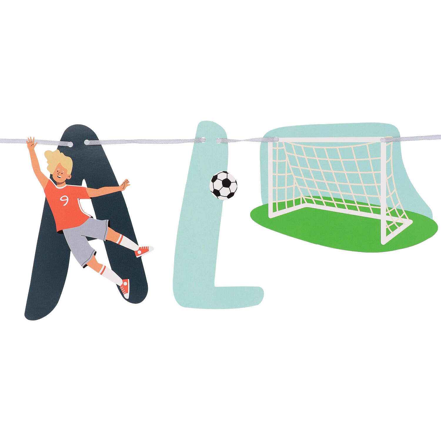 Závěsný baner Fotbalová párty „Happy Birthday It's a Goal“ 1,5 m