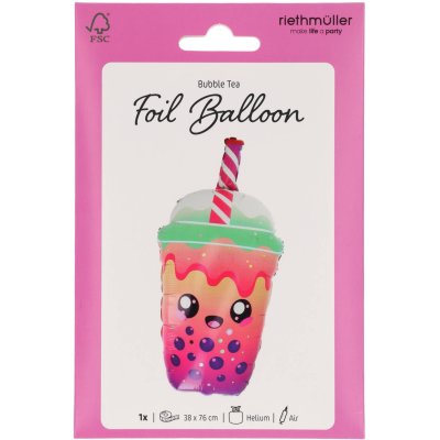 Fóliový balónek Bubble Tea 38 × 76 cm