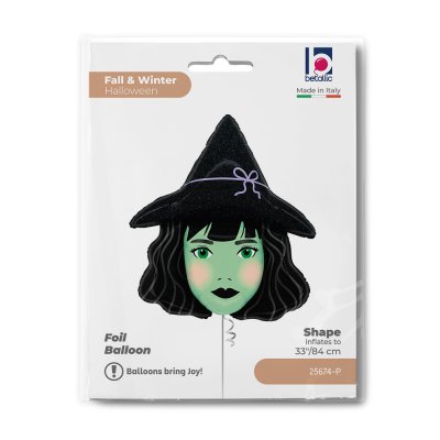 Fóliový balónek - Halloween Čarodějka 84 cm