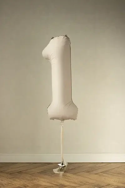 Foliová číslice světle béžová matná 1 - 86 cm