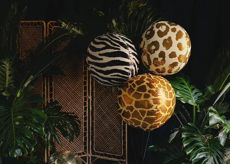 Fóliový balonek koule zebra 50 cm