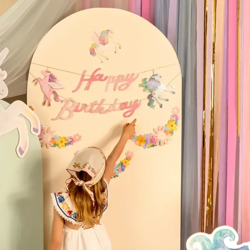 Girlanda Happy Birthday Magický Jednorožec 2 ks