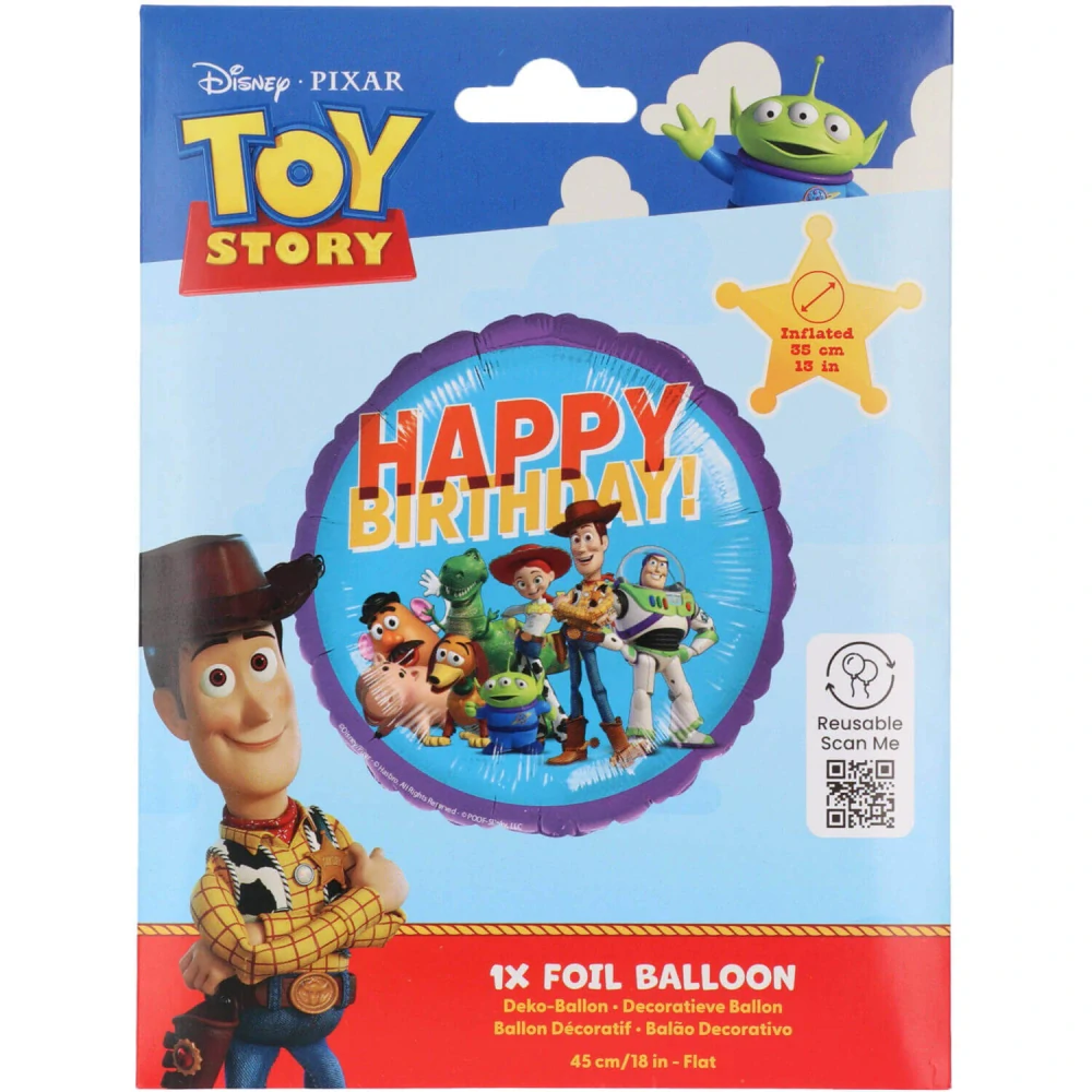 Fóliový balonek Toy Story Happy Birthday 45 cm