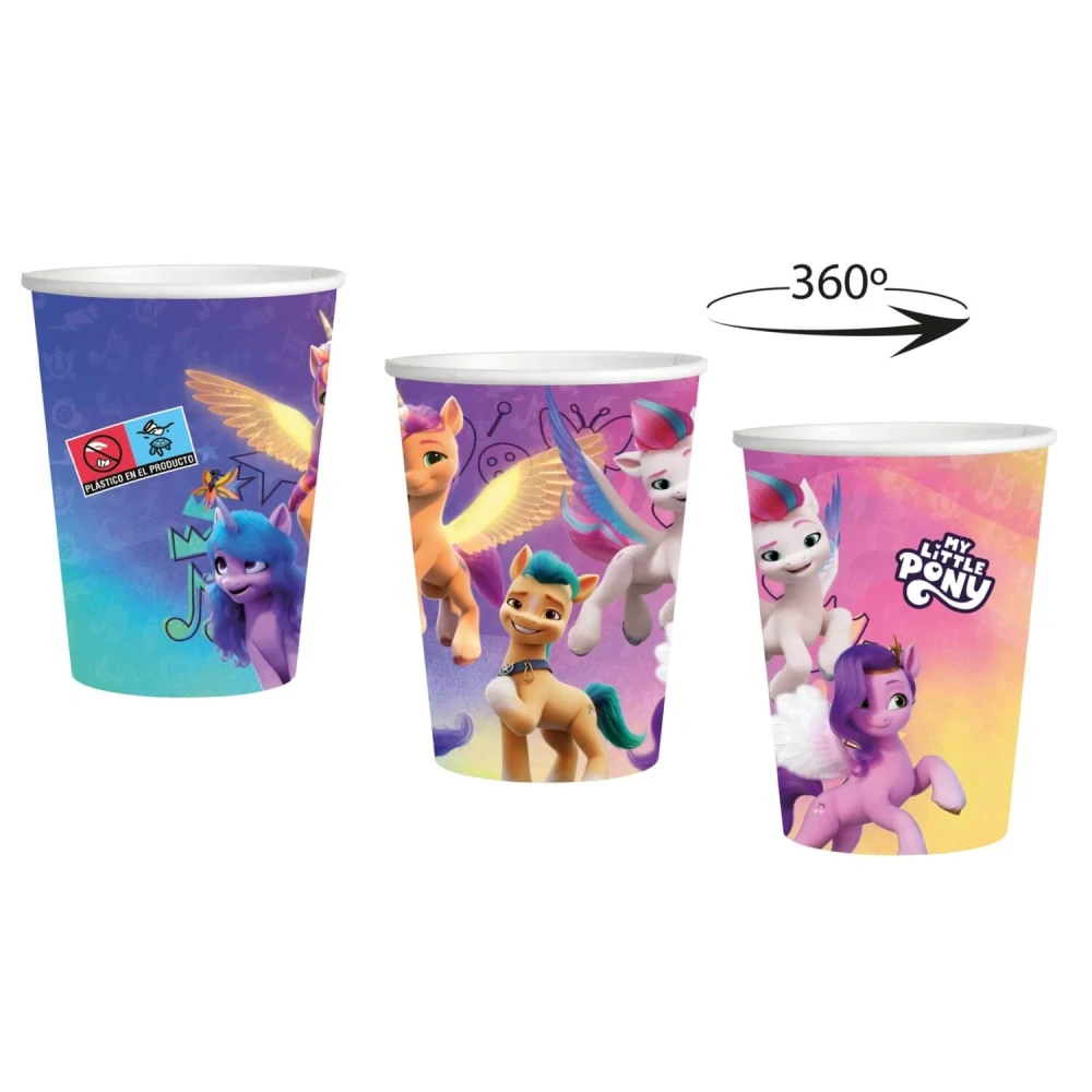 Papírové kelímky My Little Pony Rainbow 8 ks