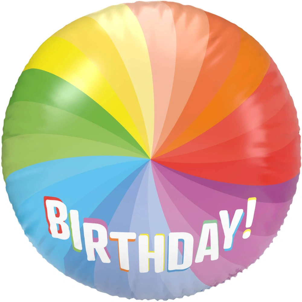 Fóliový balónek barevný Happy Birthday 56 cm