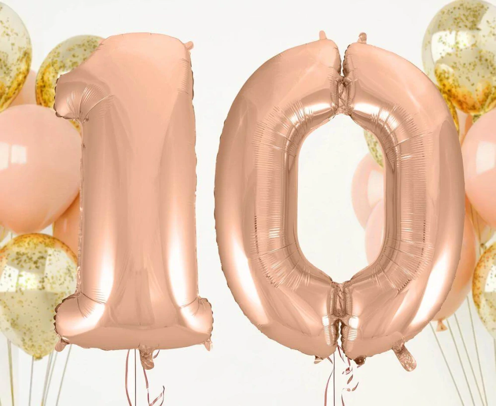 Fóliová číslice rosegold 0 - 92 cm
