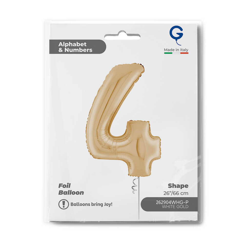 Fóliová číslice světle zlatá 4 - 66 cm